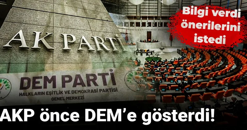 AKP önce DEM’e gösterdi! Bilgi verdi, önerilerini istedi