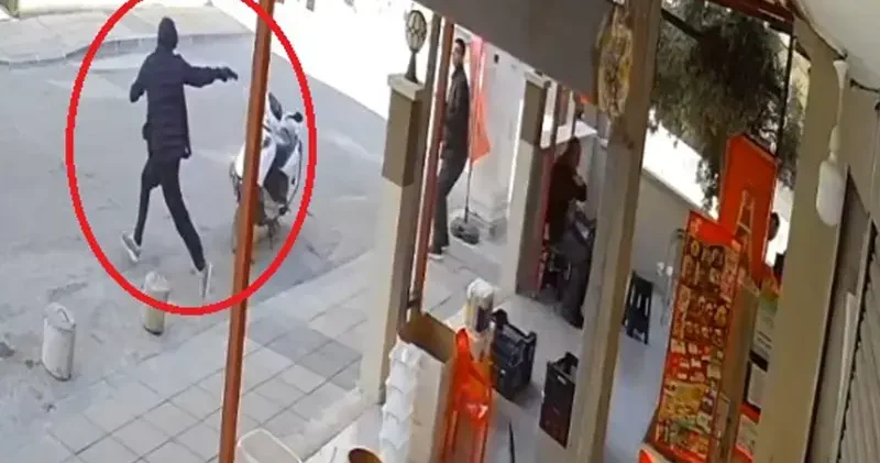 Mersin de silahlı saldırı kamerada
