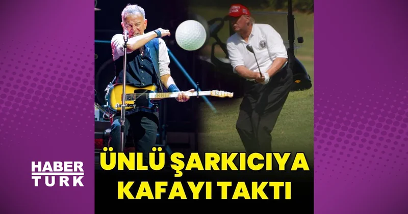Donald Trump, ünlü şarkıcı Bruce Springsteen e kafayı taktı: Onu golf topuyla vurma videosu yayınladı magazin haberleri