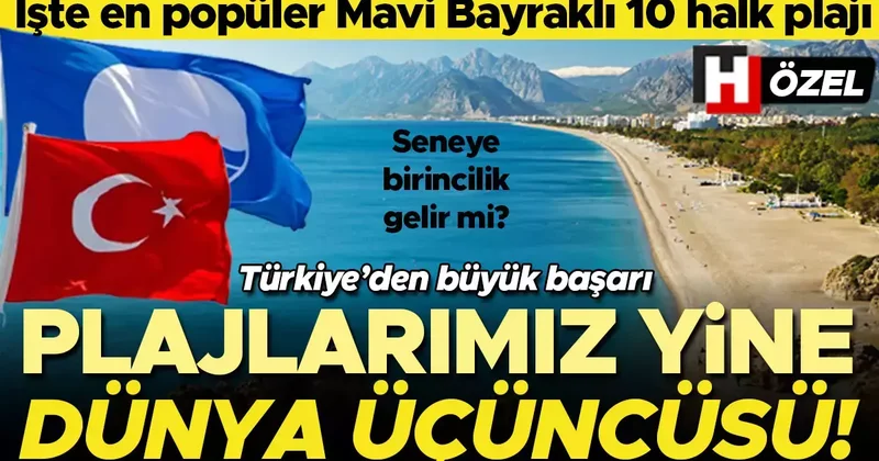 2025 Mavi Bayraklı plajlar listesinde dünya üçüncülüğünü koruduk! Üstelik listeye sürpriz iller de dahil oldu… İşte en popüler Mavi Bayraklı 10 halk plajı