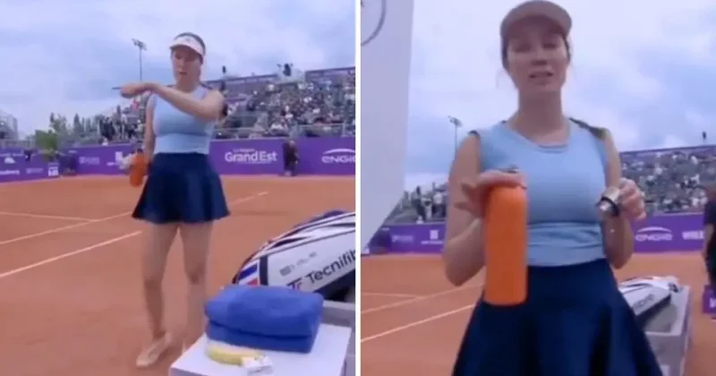 Tenis yıldızı, uygunsuz davranışta bulunan kameramana çıkıştı