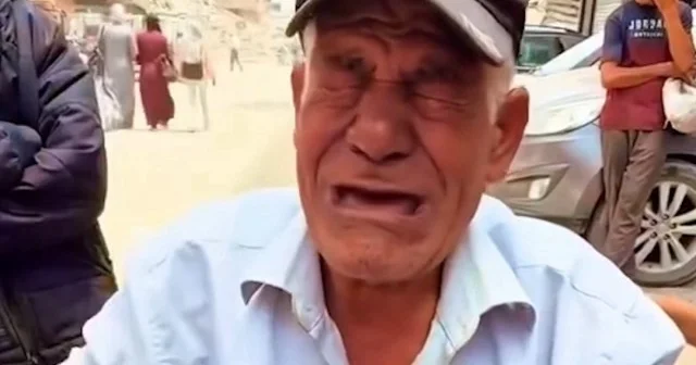 Gazzeli adam ağlayarak ekmek istedi: 3 gündür hiçbir şey yemedim VİDEO İZLE