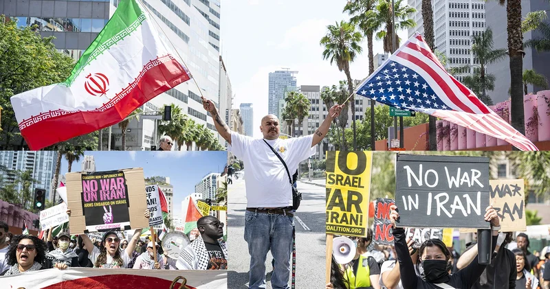 ABD nin Los Angeles kentinde savaş karşıtı protesto düzenlendi