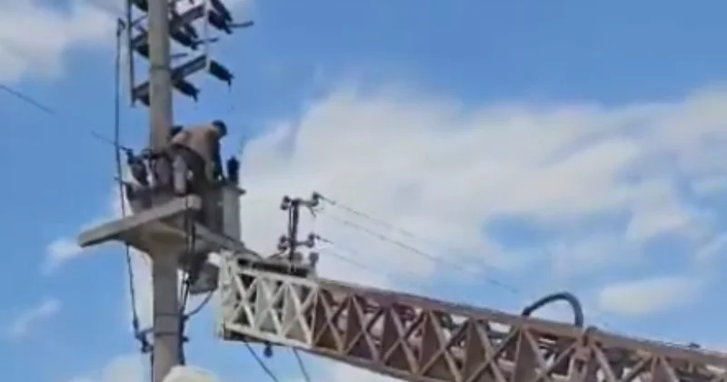 Trafoya çıkan 60 yaşındaki çiftçiyi elektrik çarptı