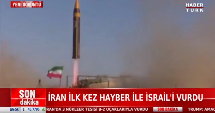 İran ilk kez Hayber ile İsrail i vurdu