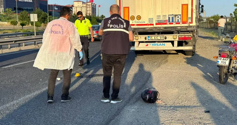 Motosikletli sürücü hayatını kaybetti: TIR şoförü gözaltına alındı