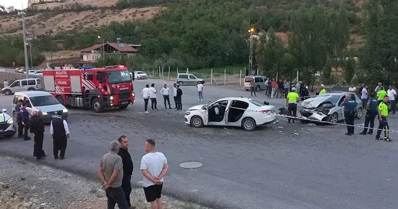 Malatya da düğün konvoyunda kaza: 11 yaralı