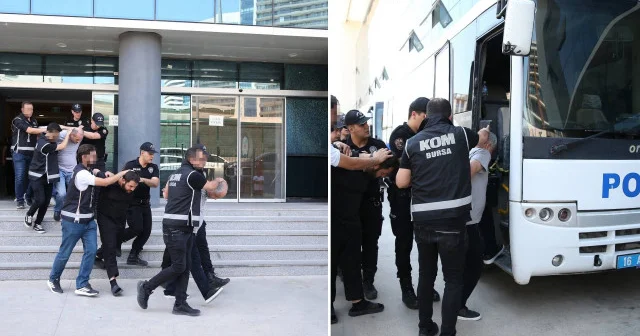 Bursa da Çetkinler suç örgütü çökertildi: 19 zanlı yakalandı Bursa Haberleri
