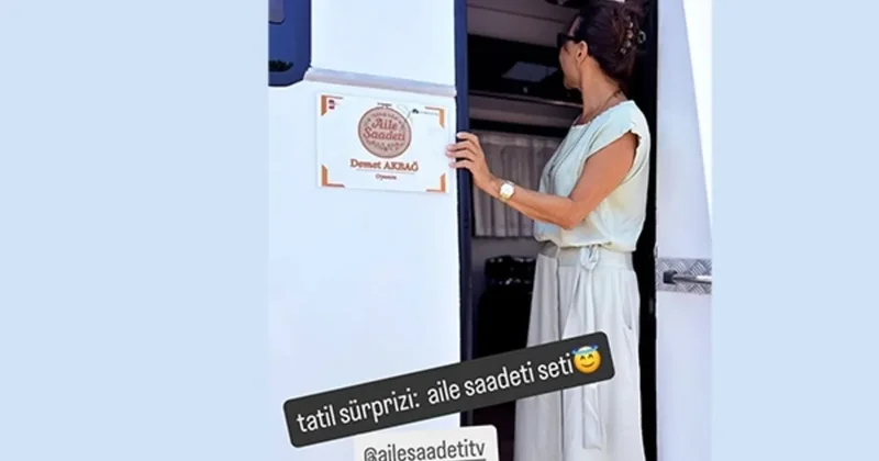 Aile Saadeti setine sürpriz ziyaret! Demet Akbağ ın dikkat çeken o paylaşım