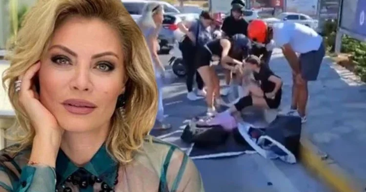 Seray Sever Bodrum da kaza yaptı, motosiklete çarptı