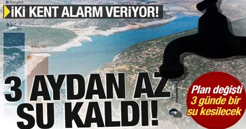 İki kentte su seviyesi alarm seviyesinde! 3 aydan az suyu kaldı