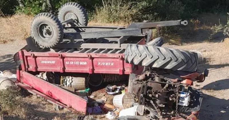 İşçileri taşıyan traktör devrildi: Ölü ve yaralılar var