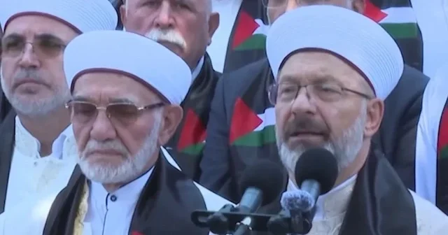 Diyanet İşleri Başkanı Erbaş: Filistin e huzur gelmeden yeryüzüne huzur gelmeyecektir VİDEO İZLE