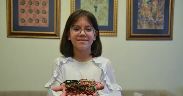 Minik Zeynep vicdanın sesi oldu: Kur an Kursunda öğrendiği makrome sanatıyla Filistinlilere destek oluyor VİDEO İZLE