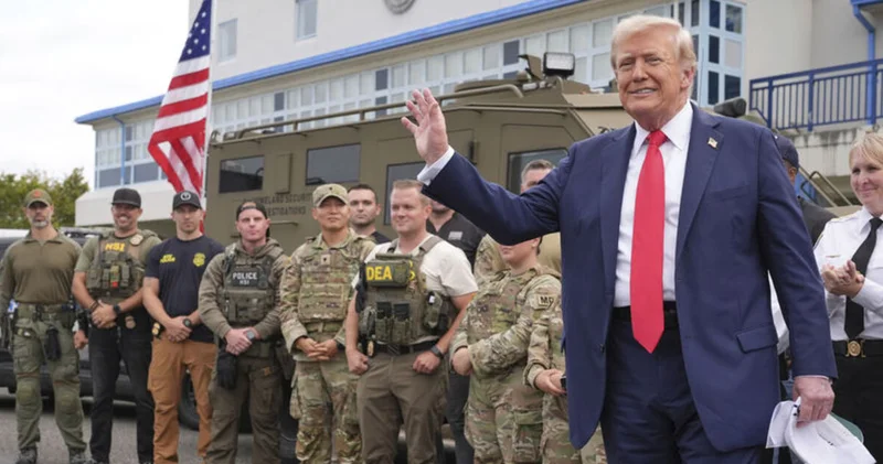 Washington da kamu güvenliği acil durumu ilan edilmişti: ABD Başkanı Trump kolluk kuvvetlerini denetledi Dış Haberler