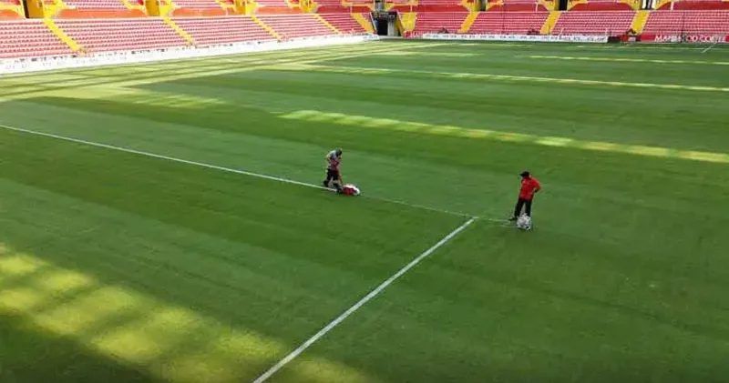 Kayserispor Galatasaray maçının oynanacağı stadyum hazır hale getirildi