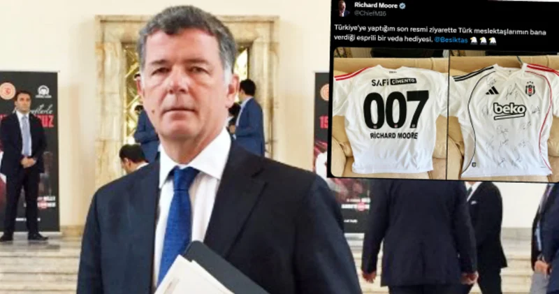 MI6 Başkanı Richard Moore a 007 li Beşiktaş forması Magazin haberleri