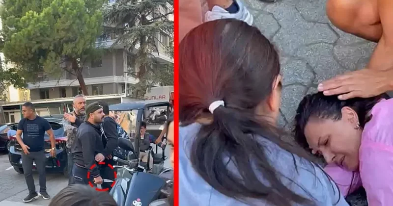 Kadıköy de sokak ortasında dehşet! Tokat atıp bayılttı yetmedi etraftakilere bıçak çekti! Kızımı okula götüremiyorum