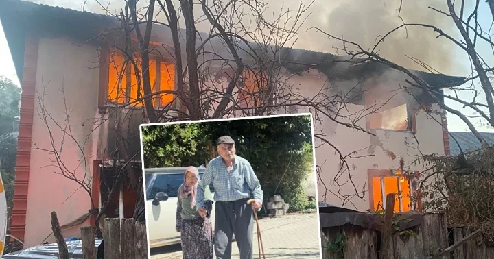 Bolu da 2 katlı evde yangın! Yaşlı çiftten acı haber