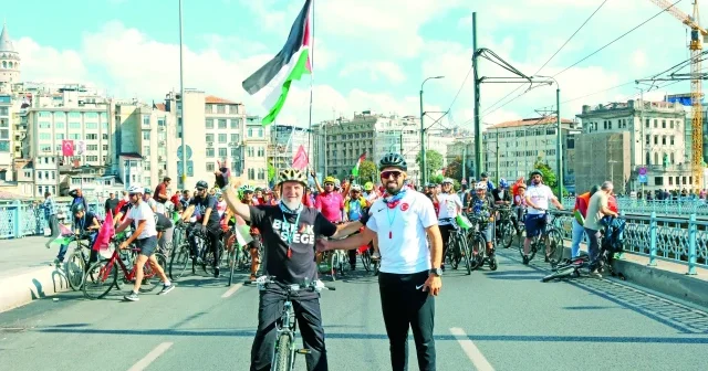 Sumud Filosu’na pedallı destek Yerel Gündem Haberleri
