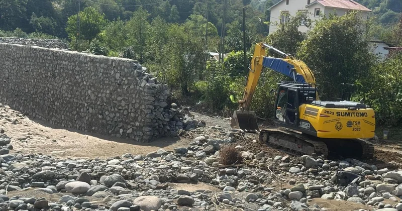 Giresun da yoğun yağışın oluşturduğu hasarlar gideriliyor