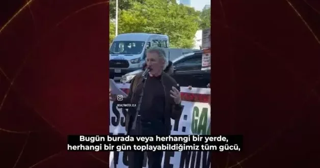 Dünyaca ünlü sanatçı Roger Waters BM nin önünde Netenyahu yu protesto etti