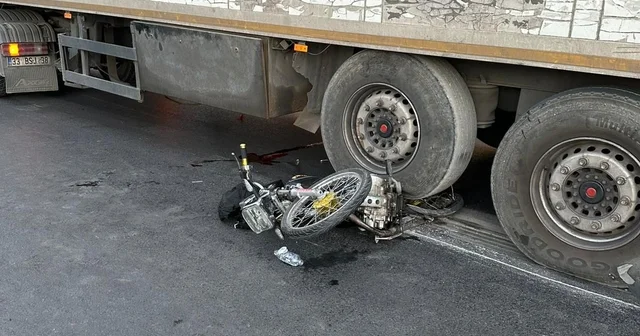 TIR ile motosiklet çarpıştı: 1 ölü, 1 yaralı Mersin Haberleri
