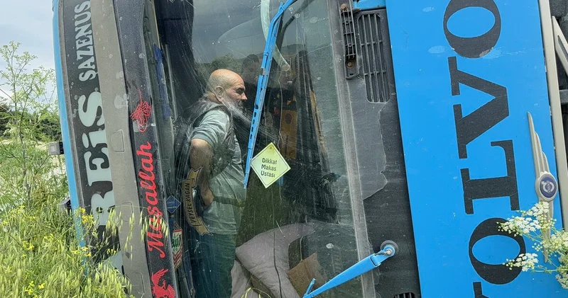 Devrilen kamyonda kurtarılmayı bekledi Son dakika haberleri