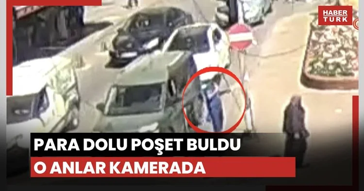 Para dolu poşet buldu
