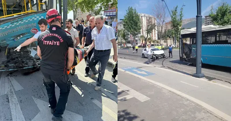 Otomobil, halk otobüsüne çarptı: 1 ölü, 8 yaralı