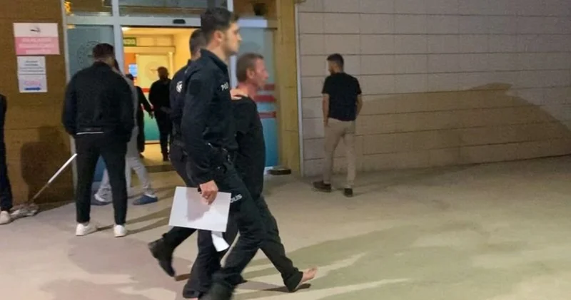 İnegöl de baltalı maganda, polisin uyarı ateşiyle yakalandı