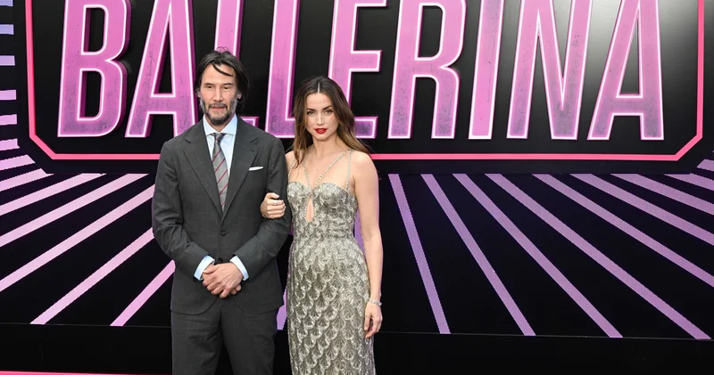Ana de Armas ve Keanu Reeves Ballerina filminin galasında buluştu magazin haberleri