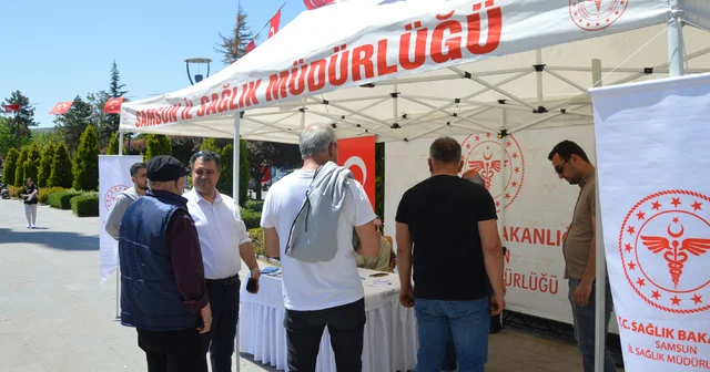 Havza da obeziteyle mücadele stantı kuruldu Samsun Haberleri