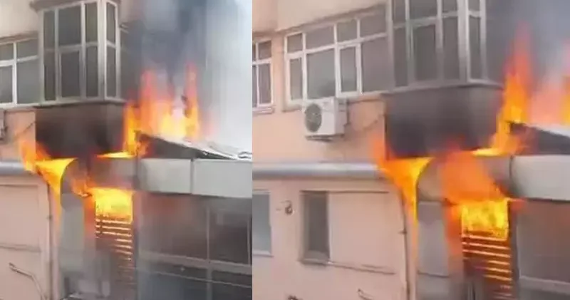 Mecidiyeköy de kafede yangın