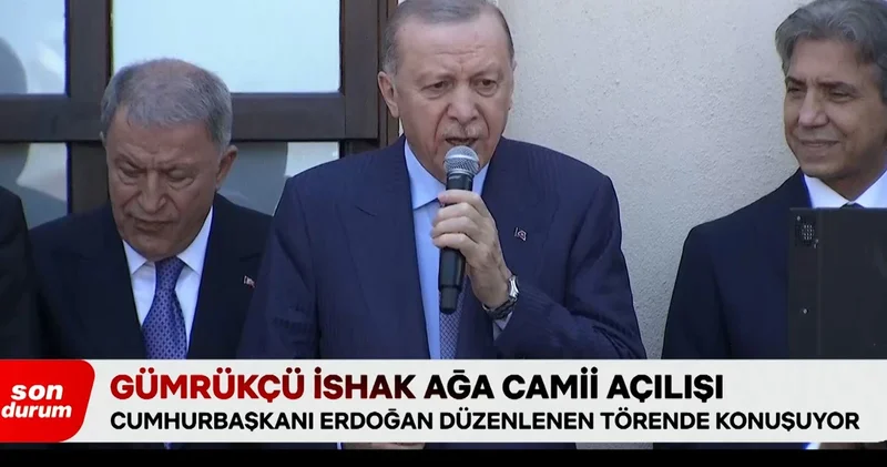 Cumhurbaşkanı Erdoğan restore edilen caminin açılışını yaptı