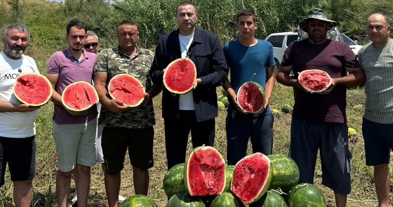 Karpuzu ortadan ikiye yardı Tarım Bakanı na seslendi! Koltuğunda oturma, tarla gez