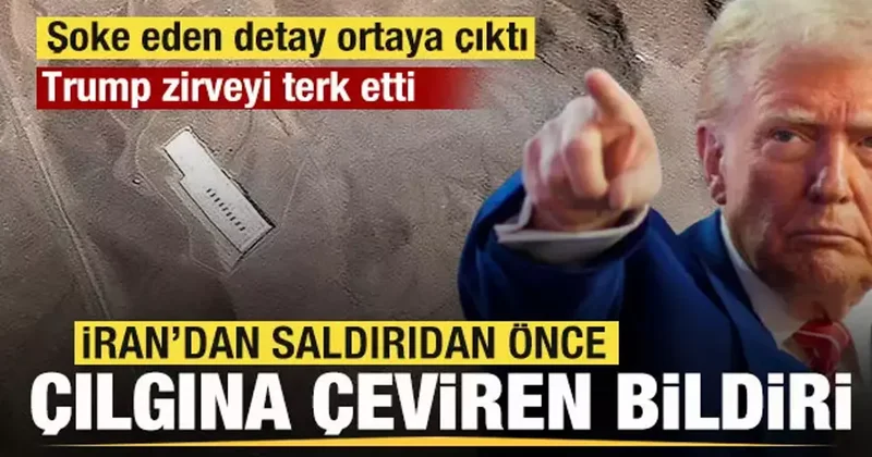 İran dan Trump ı çılgına çeviren bildiri! Saldırının arka planında şoke eden detay