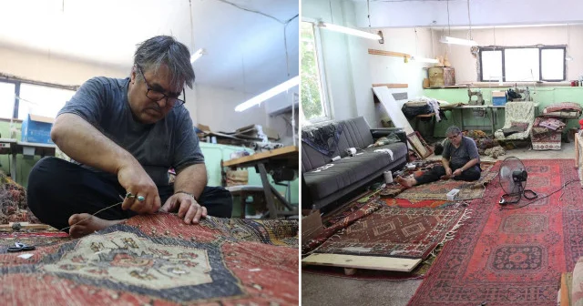 Eskimiş yıpranmış halılar usta ellerde yeniden hayat buluyor Aktüel Haberleri