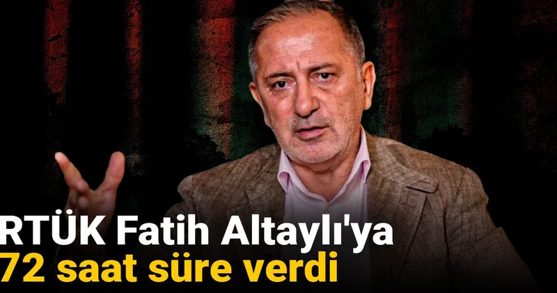 Son dakika... RTÜK Fatih Altaylı ya 72 saat süre verdi
