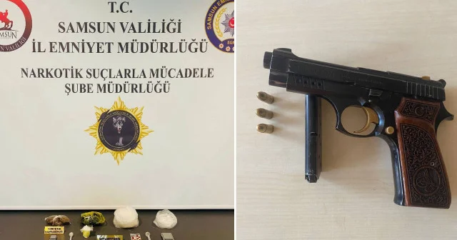 Samsun da uyuşturucu ve silah operasyonu: 4 zanlı yakalandı Gündem Haberleri