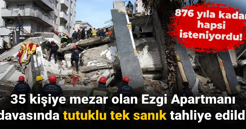 35 kişiye mezar olan Ezgi Apartmanı davasında tutuklu tek sanık tahliye edildi