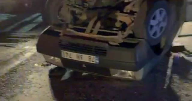 Karabük te otomobil, takla atıp ters döndü: 4 yaralı Karabük Haberleri