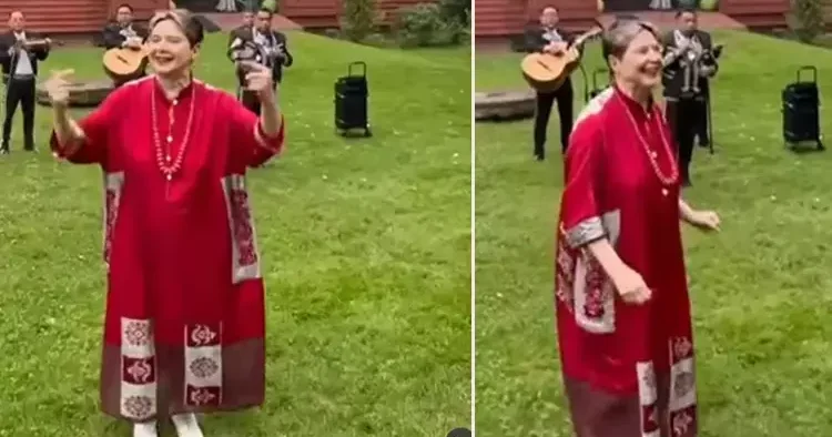 Ünlü yıldız doğum günü için evine müzik grubu çağırdı... Bir neşe, pür neşe yeni yaşına girdi
