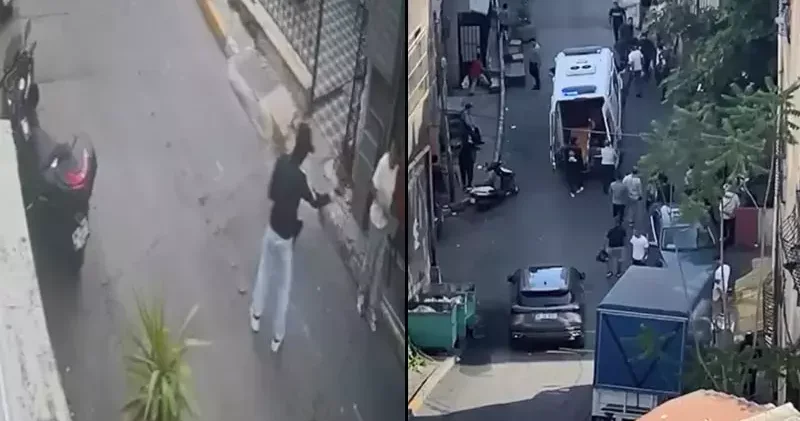 Beyoğlu nda kıraathane önünde silahlı saldırı kamerada: Saldırganın 23 suç kaydı olduğu ortaya çıktı