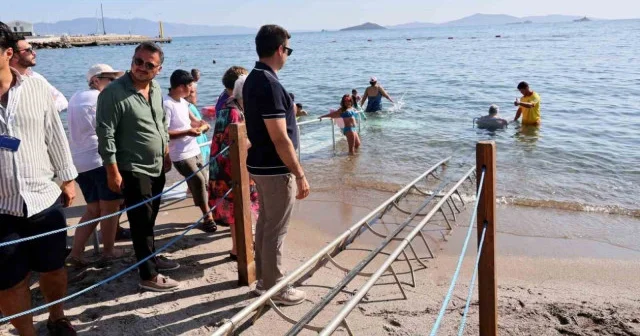 Muğla haberleri: Turgutreis halk plajına raylı sistem kuruldu Muğla Haberleri