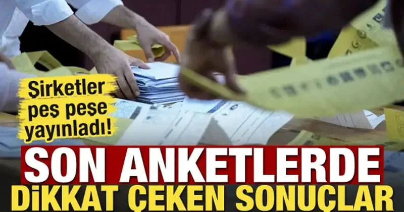 Şirketler peş peşe yayınladı! Son anketlerde dikkat çeken sonuçlar