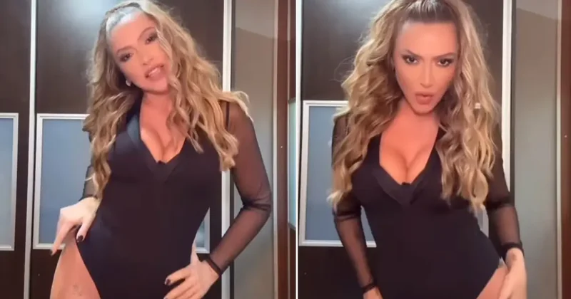 Hadise, iddialı sahne kostümüyle ayna karşısında dans etti