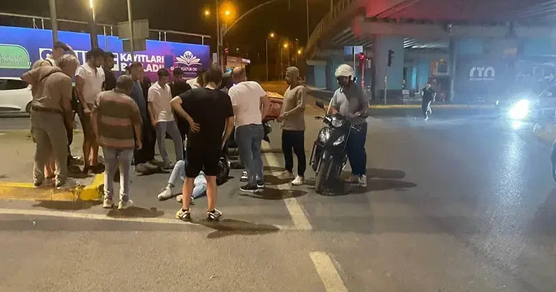 Gölcük te motosiklet ile otomobil çarpıştı: 1 yaralı
