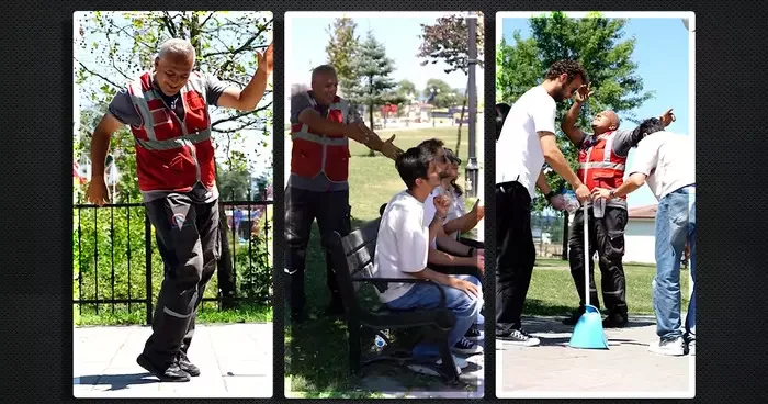 Düzce Belediyesi nden Yerinde Dur paylaşımı: Belediye çalışanının dansı gündem oldu!