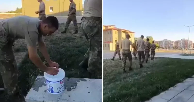 Görüntüdekiler Türk askeri! Erkeklere acıyacağım aklıma gelmezdi yorumları yapılıyor